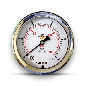 Gauge Rear Entry 0/10 Bar – 63mm Face, 1/4" BSP